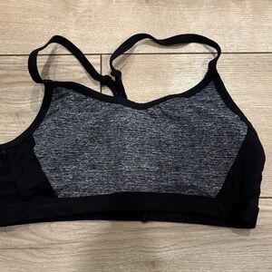 PINK Victoria's Secret Black and Gray Sports Bra
